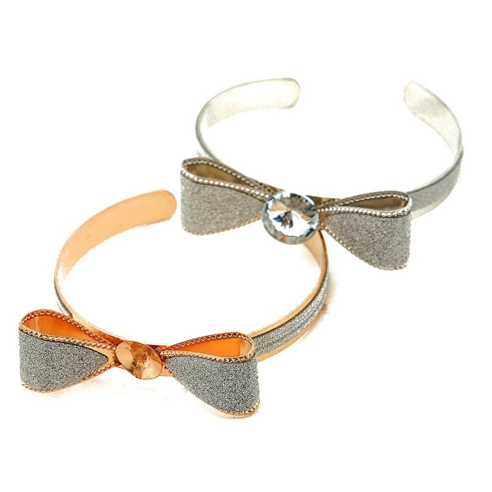 Closet Closeout Sale! Gold or Silver Bow Cuff Bracelet